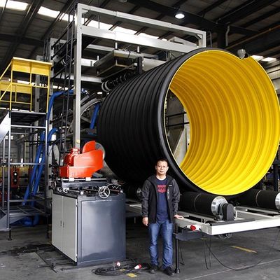 800Mpa corrugados conduzem a linha de produção estrutura espiral de SRPE 3200 milímetros