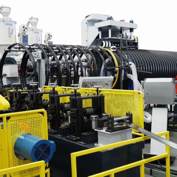A parede do dobro do HDPE corrugou a estrutura espiral do milímetro 800Mpa da máquina 3000 da extrusão da tubulação