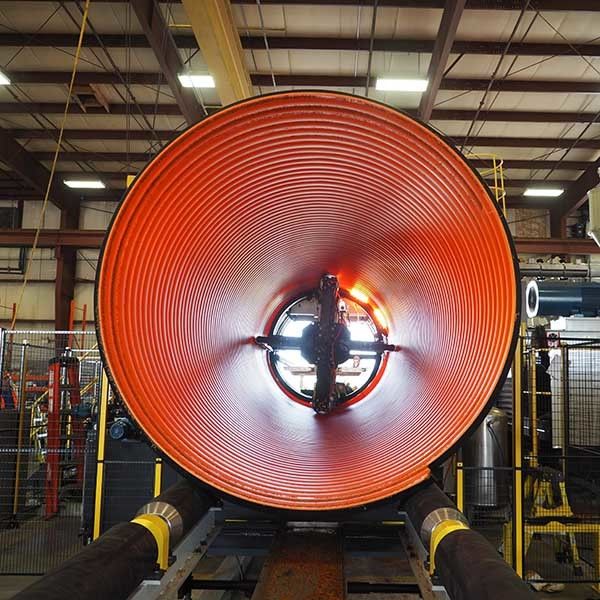 SRPCP corrugados conduzem a linha de produção aço da rigidez alta de ID3000mm SN8 reforçado