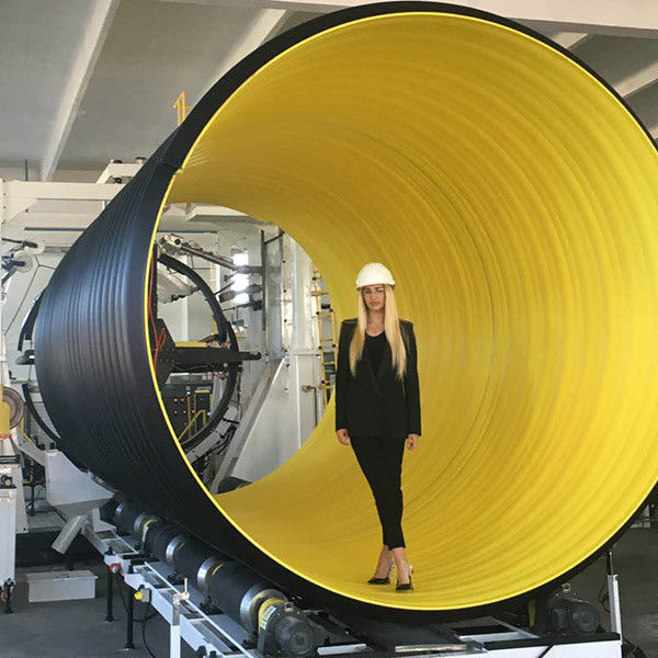 SRPCP corrugados conduzem a linha de produção aço da rigidez alta de ID3000mm SN8 reforçado