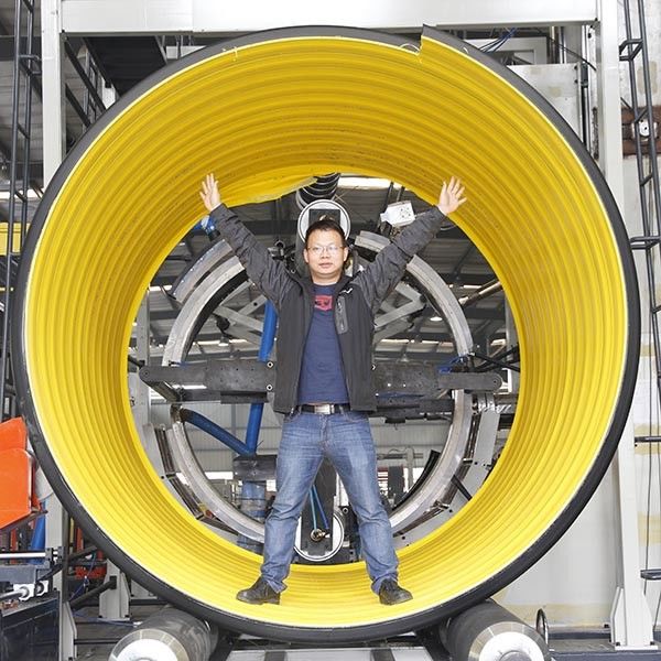 ASTM F2435 corrugados conduzem a linha de produção padrão de ISO de 3000mm CSA